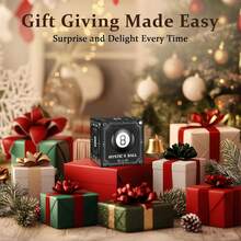 时尚圣诞礼物，复古八号球占卜球，答案随风飘动，新奇玩具，趣味礼物，神秘黑球，提问翻转即可获得答案 - 彩色 - 查看 7