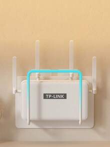 1/2 piezas Soporte para router, Estante de almacenamiento WiFi, Soporte de montaje, Soporte de montaje en pared. Caja de almacenamiento sin agujeros para decodificador. Suministros para el hogar - Multicolor - Ver 4