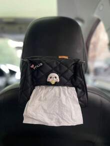 Panda-förmige Auto-Taschentuchbox, kreativ süßer hochwertiger Armaturenbrett-Box/Sonnenblenden-montierter Taschentuchhalter, Auto-Innenraum-Zubehör - Einheitsgröße - Übersicht 13