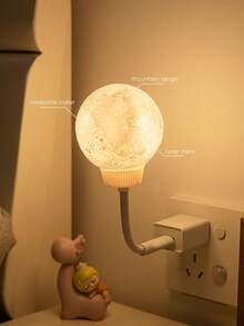 1 件月亮 USB 夜灯，USB 供电 LED 夜灯，暖光，儿童卧室床灯，月亮形房间 LED 装饰灯，用于室内卧室、客厅、办公室，适用于儿童男孩和女孩房间装饰灯、婴儿房装饰、青少年房间装饰