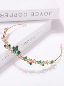 1pc Women's Fashion Princess Crown Rhinestone Headband, Sweet Birthday Hair Accessory, Coronas, Tiara, Headpiece, Hair Garland, Bridesmaids Gifts, Wedding Items, Looks Of Party