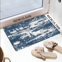 Modern Abstract Blue Area Rug - Machine Washable, Non-Slip Backing, Soft Polyester Material, Rectangular, Suitable For Living Room, Bedroom, Dining Room Decor - Multicolor - View 8