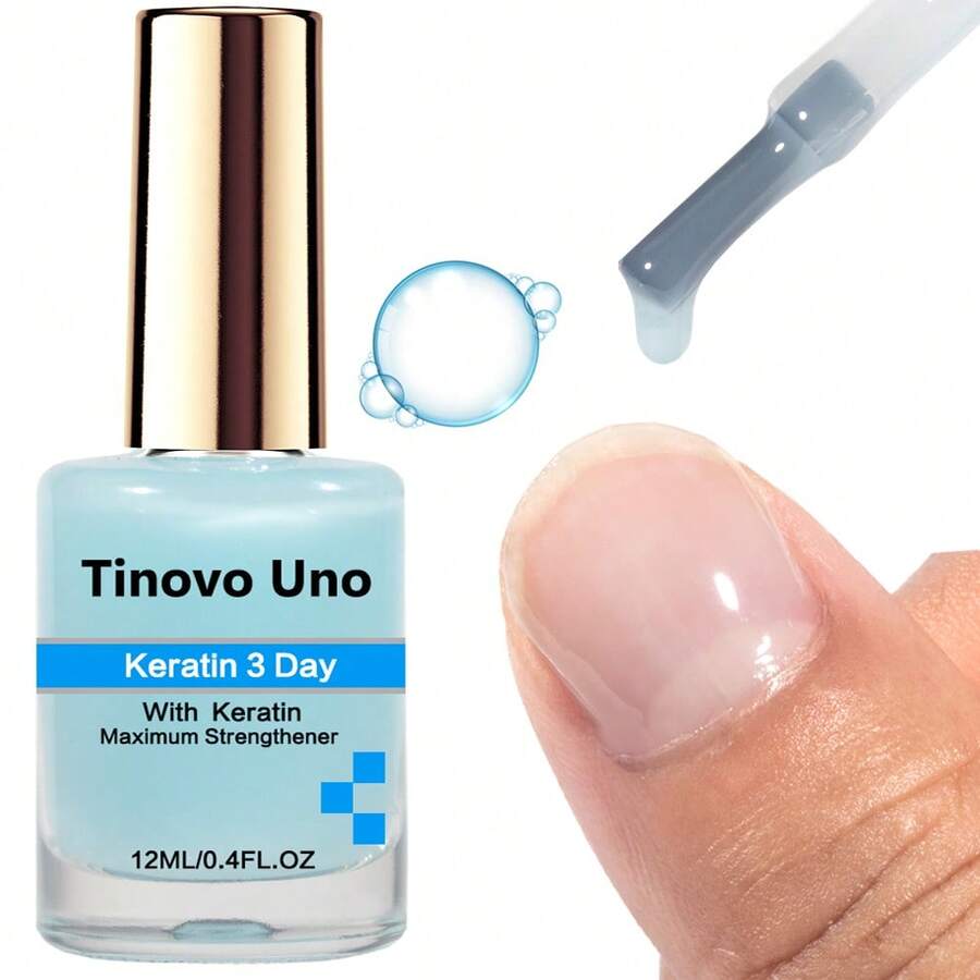 Tinovo Uno Keratin Nail Strengthener, Nail Strengthener For Damaged Nails, Protein Nail Art Care Tool, Nail Care Product For Women & Girls