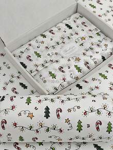 5/10/20/40pcs Christmas Lights Pattern Tissue Paper, Christmas Tree, Candy, Star -19.69 Inches * 13.78 Inches, Handmade Wrapping Paper, Easy To Protect Items, Gift Box Filler, Party Decoration - Christmas Style Design, Durable Packaging, Holiday Packaging, Holiday Decoration