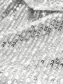 RNU 彩色亮片露背弹力性感紧身连衣裙，适合约会、嘉年华、派对、夜店、街头、情人节、新年、生日，春夏秋冬皆宜。 - 銀色 - 查看 2