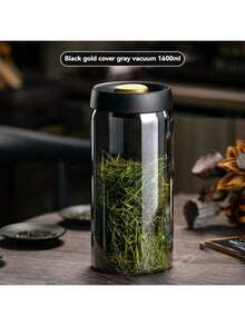 1 قطعة أوعية تخزين مطبخ من زجاج البوروسيليكات جودة "غوتي"، علب قهوة بغطاء محكم الإغلاق، أوعية تخزين الطعام - مثالية لحبوب القهوة والشاي والسكر والحلوى والتوابل والأرز