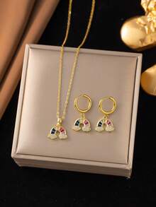 3pcs/Set Scallop Necklace Set For Women, Creative Design, Minimalist Chic Vintage Romantic Style, Suitable For Daily, Work, Party, Holiday Wear, Affordable Gift Choice (OPP Bag Packaging Box Only For Shooting)