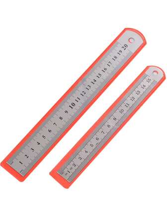 1pc 15cm/20cm/30cm Stainless Steel Ruler, Measuring Scale Straight Ruler For Office And School Supplies, Thickened Student Measuring Tool, Made Of Aluminum Alloy Steel