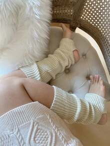 女士秋冬腿套，Y2K前卫风格，保暖纯色小腿套，宽松针织JK版型，舒适保暖 - 彩色 - 查看 11