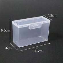 1 Pack Of 8 Small Item Storage Boxes, Transparent Flip-Top Card Plastic Boxes, Cosmetic Sticks, Dental Floss, Toothpicks, Card Holder Film Storage Boxes. It's A Great Small Storage Box, Light And Compact