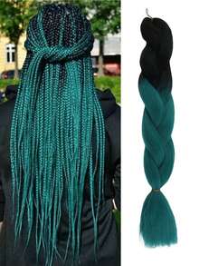 Paquete de 1 cabello trenzado grande de 24 pulgadas apto para mujeres, color rosa oscuro, extensiones de cabello sintético de ganchillo útiles y hábiles, resistentes al calor, para Halloween, Navidad, Año Nuevo, carnaval y festivales de música - Multicolor - Ver 19