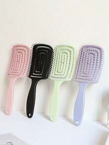 2 piezas/1 pieza Cepillo de masaje flexible de unicolor con diseño hueco, adecuado para hombres y mujeres, peine multifuncional para cabello húmedo o seco, apto para todo tipo de cabello, regalo del Día de la Madre, regalo para amigos, novio y novia, regalo familiar, artículos esenciales de viaje, artículos esenciales de viaje, peinado, peluquería, cepillo de pelo, cepillo para peinado hacia atrás, cepillo de estilo, cepillo para cabello rizado, cepillo de bordes, peine, cepillar el cabello, juego de cepillos de pelo, peinar el cabello, peine para rizos, cepillo desenredante, cepillo de pelo para mujer, cabello, viaje, productos para el cabello, herramientas para el cabello, artículos para el cabello, barbero, accesorios de barbero, barbería, equipo de peluquería