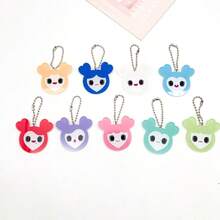 A Set Of /1 Piece Of Twice LOVELYS Cartoon Character Pearl Chain Double-Sided Acrylic Keychain Pendant Accessories, Christmas Gift (Style Random) - Multicolor - View 1