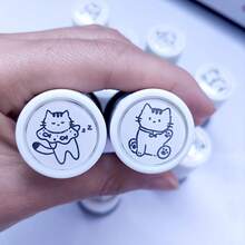 Cute Cat Stamp Set - Fun Cartoon Cat Design Stamps, Suitable For Crafting And Scrapbooking Decoration