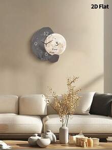 1 pieza Reloj de pared de arte abstracto de alta gama de 12 pulgadas/16 pulgadas, movimiento de cuarzo súper silencioso, sin sonido de tic-tac, adecuado para decoración de habitaciones, decoración del hogar, decoración de la sala de estar, decoración de paredes del dormitorio, decoración de paredes, decoración del aula