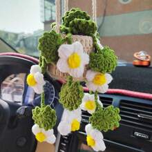 Handmade Crochet Car Ornaments - Cute Knitted Rearview Mirror Decoration, Creative Fabric Interior Accessories. - one-size - View 14