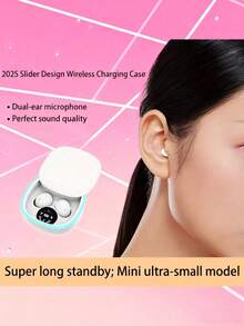 2025 Ultra - Mini Wireless Earbuds: Invisible Sports, Sleep, Work & Class Earphones With Deep Bass - White & Beige, Ideal For Daily Use, Perfect Gift For Students & Fitness Lovers