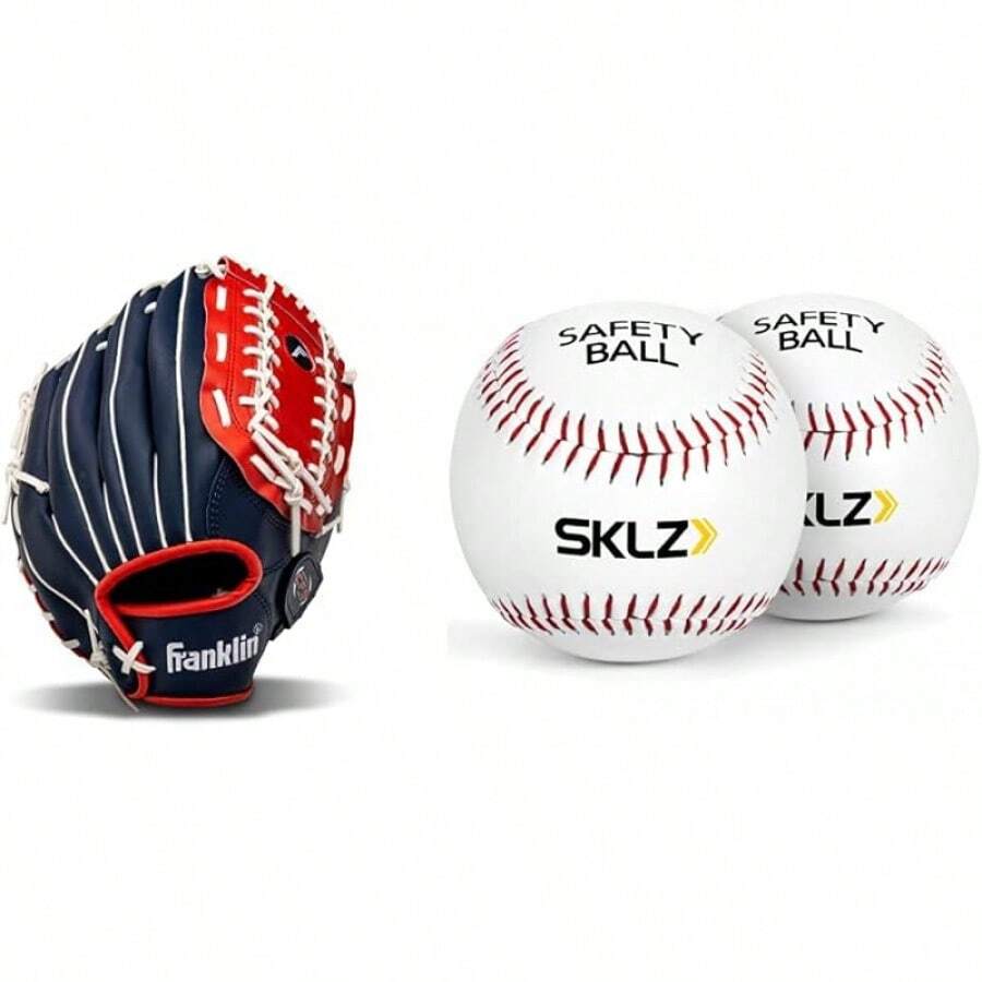 Guante de Béisbol Específico para Diestros: Modelo Franklin Sports Field Master USA - 12" - Trapecio Web - Ver 1