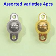 2/4/10 Pieces Locking Magnetic Jewelry Clasps Round Magnetic Lobster Clasps Locking Closures Bracelet Necklace Clasps Extender For Jewelry Bracelet Necklace Making