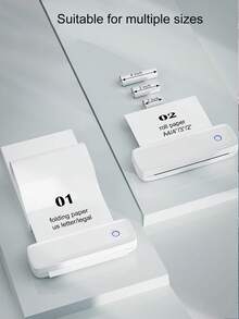 A4 便携式热敏打印机 - 无线蓝牙便携式打印机，适用于手机/笔记本电脑的无墨迷你移动打印机，支持 8.5 英寸 x 11 英寸美国信纸/A4/4.33 英寸 / 3.14 英寸 / 2.08 英寸热敏纸，非常适合旅行/家庭 - 彩色 - 查看 10