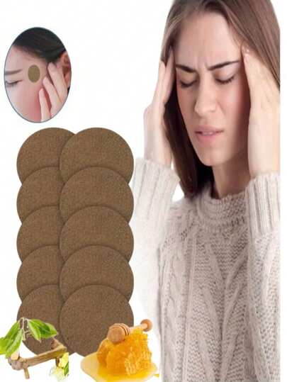 20pcs Natural Plant Extract Patches, Ginger And Mugwort Essence Gentle Skin Care Patches, For Daily Use, Applicable To Head, Hands And Feet, Herbal Paste Patches, Ginger Slicesramadan collection