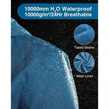 33000ft Packable Rain Jacket Women Lightweight Waterproof Raincoat With Hood Cycling Bike Jacket Windbreaker - 藍色+3X-大號 - 查看 2