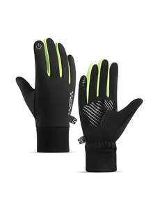 儿童冬季雪地手套一双装 - 保暖内衬,加厚设计,男女通用,五指设计,罗纹袖口和透气手柄,适合滑雪、骑行和户外玩耍(混色),儿童冬季手套,时尚儿童装备,儿童运动手套 - 彩色 - 查看 10