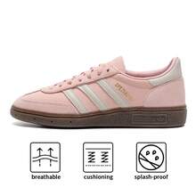 Adidas Originals HANDBALL SPEZIAL W Low-Top Sneakers, Women's Casual Student Training Shoes For Daily Wear & Travel, JI2646 - Miracle Purple Powder/alumina Brown/resin Yellow - View 1