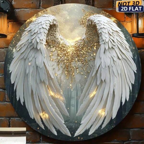 2D Vintage Angel Wings Wooden Wall Decor - Suitable For Home, Office, Bar And Kitchen Decoration | Perfect Gift For Thanksgiving And Christmas