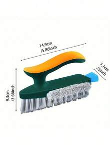 1pc Crevice Cleaning Brush, 2-In-1 Floor Cleaning Brush, Multi-Functional Handheld Cleaning Brush, No Dead Angle Brush, Ideal Home Accessory, Suitable For Cleaning Windows, Crevices, Stove, Doors, Laundry Tub - White - View 4