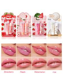 Fruit Lip Balm Gift Set - Moisturizing & Nourishing Lip Care With Lip Mask, Prevents Dryness & Cracking, Fruity Flavor Combo - Multicolor - View 4