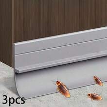 1pc Durable PVC Door Bottom Seal Strip - Self-Adhesive Upgraded Thicker Rubber Dust-Proof Seal, Soundproof, Easy To Install, Polished Surface - Suitable For Bathroom And Room Doors, Soundproof Strip | Smooth Door Seal | PVC Structure - Multicolor - View 14