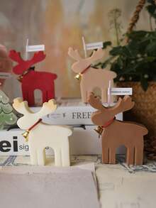 1 pièce Bougie parfumée au cerf de Noël, bougie pour ambiance de fête de Noël, décoration de bureau, décoration de sapin de Noël, décoration d'ambiance de fête de Noël, décorations de Noël, cadeau de Noël, décoration de Noël, décoration de chambre, décoration de maison, cadeaux de Noël, bougies de Noël, parfum de Noël