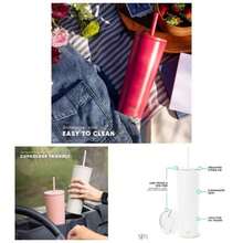 Vaso Trmico con Pajita y TapaVaso de Caf Botella de Agua Reutilizable de Acero Inoxidable Taza de Caf para ViajesRegalos para Mujeres HombresClassic Coleccin 710mlAlmond Birch - 830 ml + -Blanco invierno - Ver 1