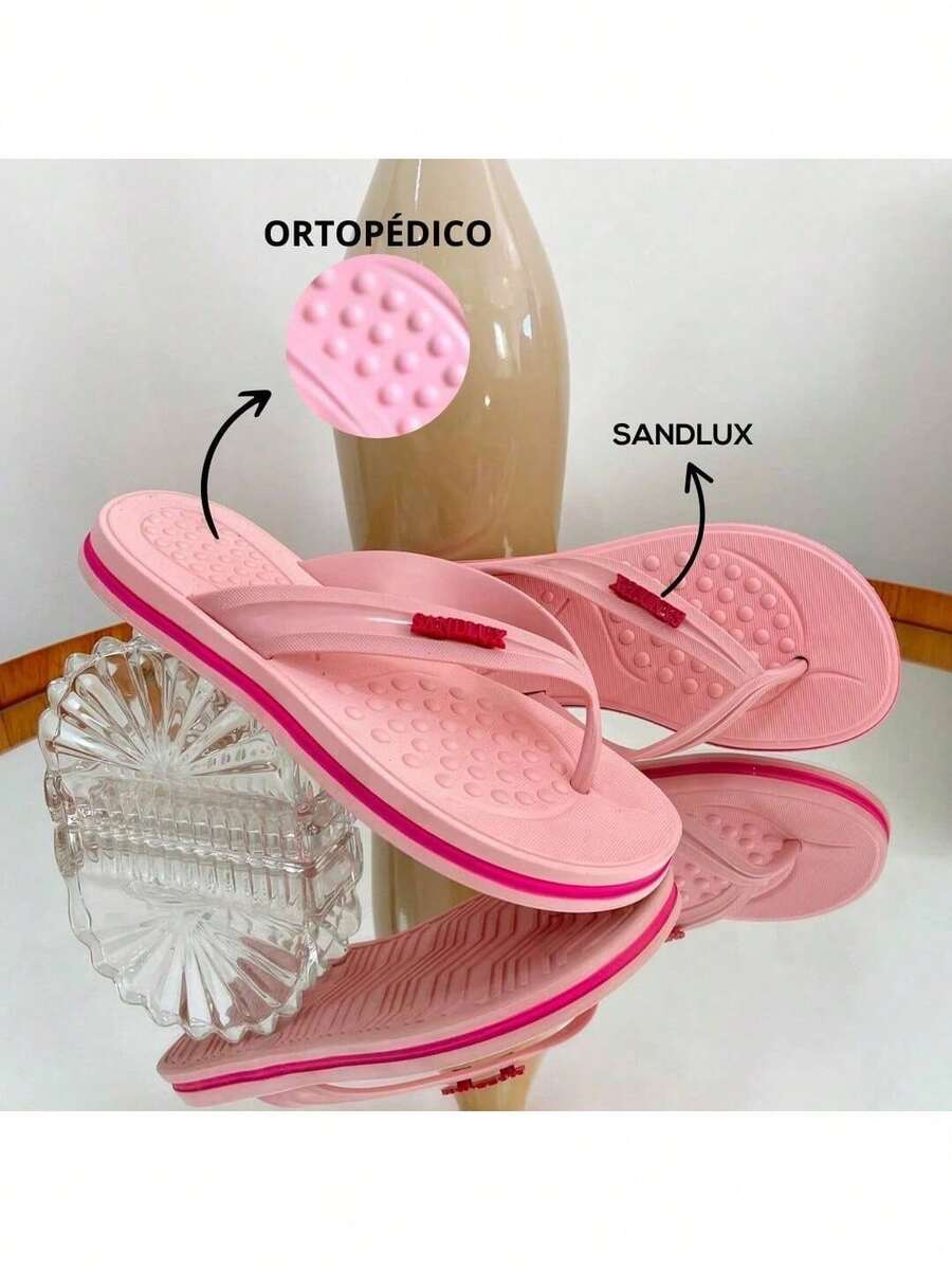 Women's Comfort Luxury Sandal - Orthopedic, Anatomical And Non-Slip Sandlux - 淺粉色 - 查看 1