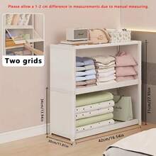 Black & White 2 Colors Available, Multi-Size Portable Covered Wardrobe Storage Organizer Rack, Dustproof Clothes Organizer, Multi-Tier Storage Rack For Bedroom - Covered Design, Suitable For Home And Rental Spaces, Bedroom Storage & Organization | Modern Wardrobe | Sturdy And Durable Structure, Wardrobe Storage And Organization - Multicolor - View 14