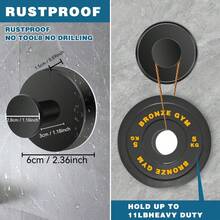 Crochet en acier inoxydable 304 avec ventouse puissante, convenant pour les salles de bain et les cuisines, utilisant la technologie du vide pour les crochets muraux, avec une capacité de charge de 6,8 kilogrammes, convenant aux surfaces lisses comme le verre, les miroirs et les carreaux, étanche et anti-rouille.