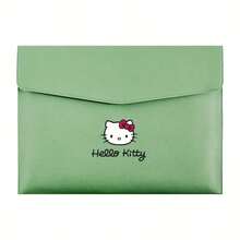 Sanrio Teczka na dokumenty i torba do przechowywania Hello Kitty, wykonana z grubej skóry PU, najwyższej jakości, z magnetycznym zapięciem na zatrzask, przenośna i wielofunkcyjna, duża pojemność, z łatwością przechowuje dokumenty i inne przedmioty
