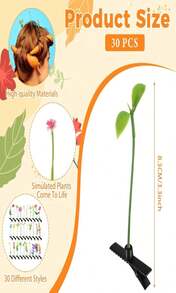 20PC WORDS Word Clips For Hair Word Sprout Pack Black White FunnySprouts Phrases Slang Rave Plur Festival EDM Concert Cute Small Hairpins Headwear Hair Accessories - ColorF - 查看 4