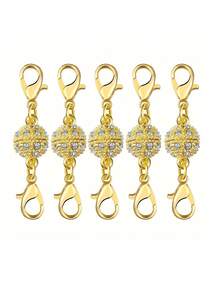 Magnetic Convertible Clasps - Easy-To-Use Lobster Clasp Magnets For Jewelry Making, Necklace And Bracelet Chain Extension, Adjustable Closure With Strong Grip, DIY Jewelry Repair And Replacement - Spherical Diamond Magnetic Buckle - View 16