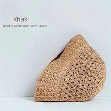 Women's Straw Sun Hat - Wide Brim, Breathable Beige And Khaki, Adjustable Foldable Design For Travel, Beach, Outdoor, All Season Lightweight Unisex (Hand Wash), Summer Sun Protection Hat, Collapsible Sun Visor, Essential For Women In Summer, Durable Outdoor Construction Material