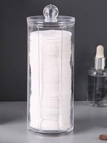 4 pièces Boîte de rangement cosmétique, support pour cotons-tiges, boîte de rangement pour salle de bain, distributeur de disques ronds/fil dentaire pour le classement et le rangement. Flacons de voyage pour la salle de bain, les voyages, l'extérieur, les affaires, étanches et portables