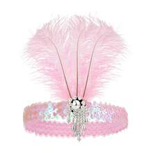 1pc 1920s Style Sequined Headband, Retro Costume Accessories For Women, Flapper Party, Masquerade Ball, Wedding Bride, Festivals & Carnivals Halloween
