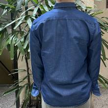 Denim Dress Shirt - Màu xanh bụi bặm - Xem 2