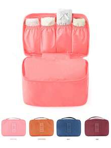 Multifunctional Portable Underwear Bag, Toiletry Bag, Travel Storage Bag, Large-Capacity Business Trip Clothing Storage Bag - 粉色 - 查看 2