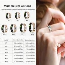 Smart Ring For Women,Fitness Tracker With Heart Rate,Blood Oxygen,Blood Pressure,Sleep Monitoring,Step Counting,IP68 Waterproof For And Android,No Subscription Fee (Enamel Rose Gold, 8 # ) - Enamel Rose Gold - View 4