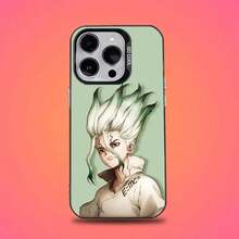 Anime Dr STONE Phone Case Compatible With  16,15,14,13,12,11,Pro,Max,Plus,Mini,XS,SE Anti-Fall Black Matte Hard Bumper Compatible With  17 Case,  17 Pro Case,  17 Pro Max Case - Z2 - Visualizzare 7