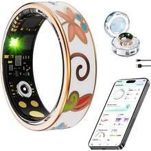Smart Ring For Women,Fitness Tracker With Heart Rate,Blood Oxygen,Blood Pressure,Sleep Monitoring,Step Counting,IP68 Waterproof For And Android,No Subscription Fee (Enamel Rose Gold, 8 # ) - Enamel Rose Gold - View 11