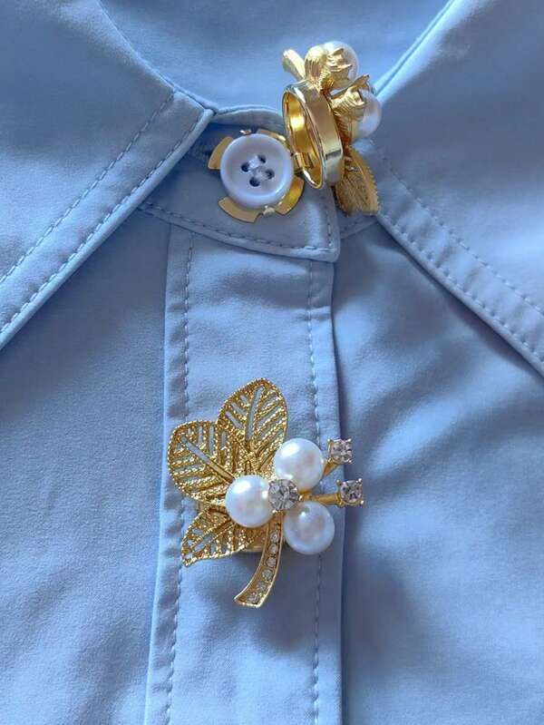 2 Stücke/Set elegante Blumen Knopfabdeckungen, Hemd Knopfabdeckungen zum Aufclipsen, Mode Kristall Manschettenknöpfe Abdeckungen, geeignet für Smoking und Hochzeitskleider Dekoration