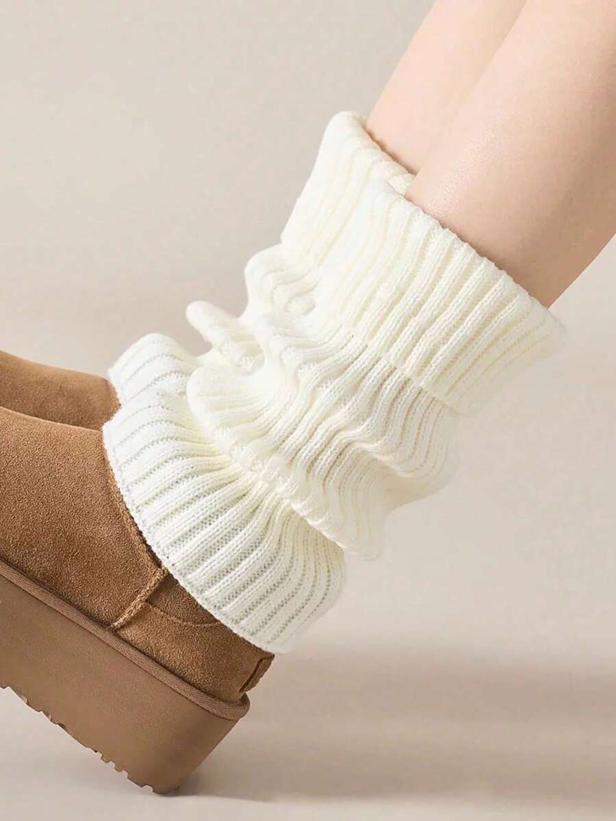 10 Pairs 40cm Thin White Leg Warmers Leg Warmers, Non-Slip Slouch Leg Warmers Suitable For Daily Life - Multicolor - View 1